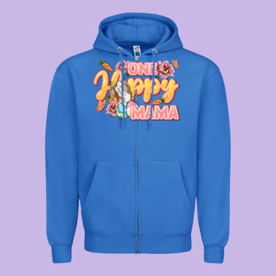 One Hoppy Mama Zipper Hoodie Designed By Lillyallendesigns