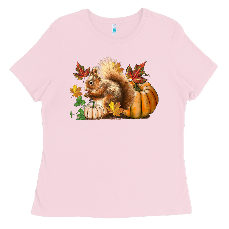Fall Squirrel Ladies Tee by LillyAllenDesigns | Teevron