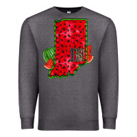 Charcoal Heather indiana watermelon Premium Sweatshirt - RacoonDesign
