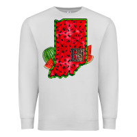 Dove Grey indiana watermelon Premium Sweatshirt - RacoonDesign