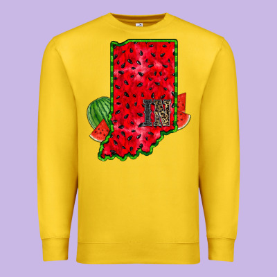 Indiana Watermelon Premium Sweatshirt Designed By Racoondesign