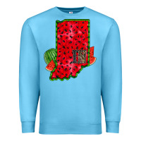 Ocean Blue indiana watermelon Premium Sweatshirt - RacoonDesign