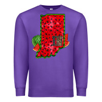 Purple indiana watermelon Premium Sweatshirt - RacoonDesign
