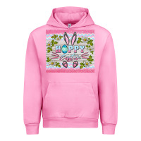 Fuchsia Pink happy easter bunny Urban Hoodie - BarkalooDesign