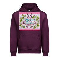Mauve Wine happy easter bunny Urban Hoodie - BarkalooDesign