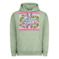 Pigment Oil Green happy easter bunny Urban Hoodie - BarkalooDesign