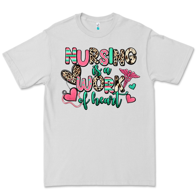 Nursing Is A Work Of Heart Premium Tee by RanaPortraitStore | Teevron