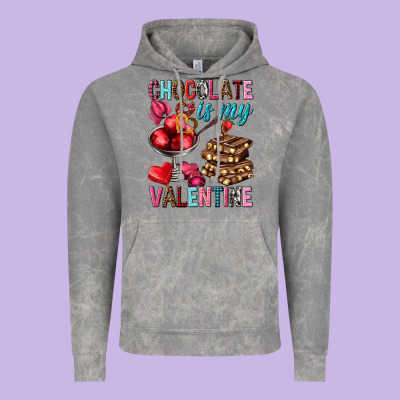 Chocolate Is My Valentine Valentine's Day Vintage Hoodie Designed By Howdyjamesfarm