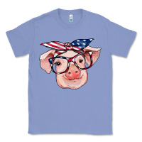 Colony Blue american flag with pig Classic Tee - RanaPortraitStore