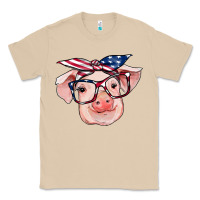 Mushroom american flag with pig Classic Tee - RanaPortraitStore