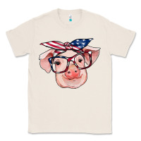 Natural american flag with pig Classic Tee - RanaPortraitStore