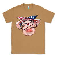 Toasted Coconut american flag with pig Classic Tee - RanaPortraitStore