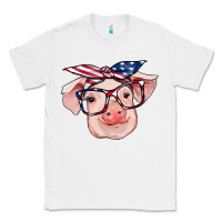 White american flag with pig Classic Tee - RanaPortraitStore