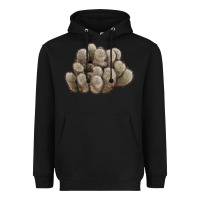 Black brown flowered cactus Heavyweight Hoodie - LillyAllenDesigns