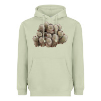 Matcha brown flowered cactus Heavyweight Hoodie - LillyAllenDesigns