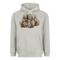 Moon Dust brown flowered cactus Heavyweight Hoodie - LillyAllenDesigns