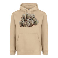 Mushroom brown flowered cactus Heavyweight Hoodie - LillyAllenDesigns