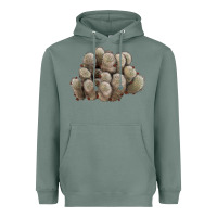 Sage brown flowered cactus Heavyweight Hoodie - LillyAllenDesigns