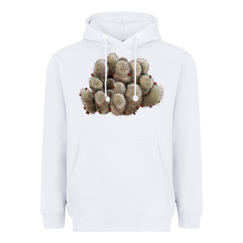 Brown Flowered Cactus Heavyweight Hoodie by LillyAllenDesigns | Teevron