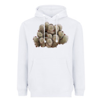 White brown flowered cactus Heavyweight Hoodie - LillyAllenDesigns