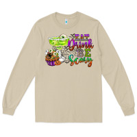 Mushroom eat drink and be scary Long Sleeve Tee - CowGirlArtShop