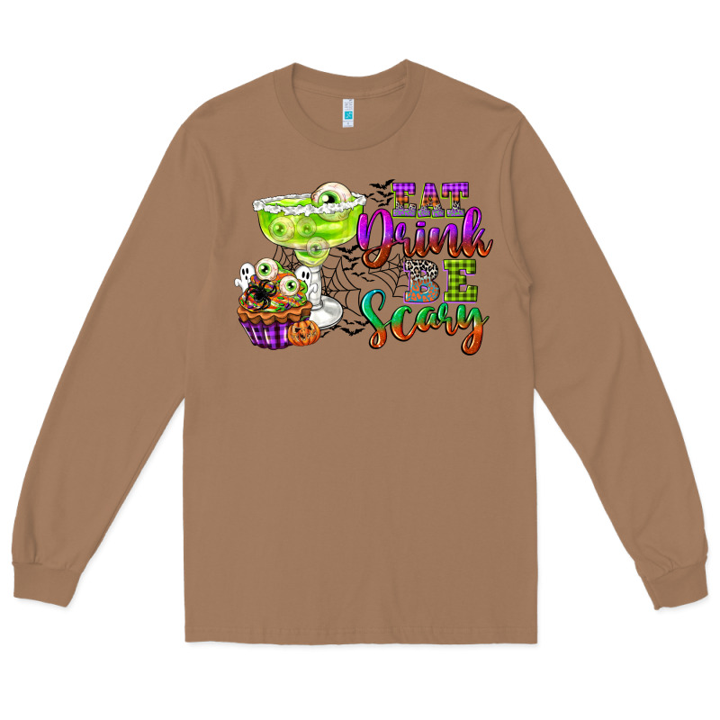 Eat Drink And Be Scary Long Sleeve Tee by CowGirlArtShop | Teevron