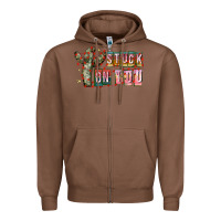 Chestnut Stuck on You Zipper Hoodie - CowhideDigitalArt