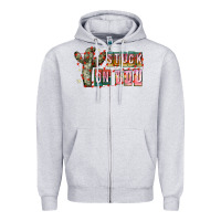 Heather Grey Stuck on You Zipper Hoodie - CowhideDigitalArt