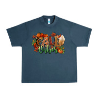 Midnight Navy Fall vibes pumpkins Urban Heavy Tee - NancyCooperArtShop