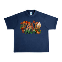 Navy Fall vibes pumpkins Urban Heavy Tee - NancyCooperArtShop