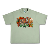Oil Green Fall vibes pumpkins Urban Heavy Tee - NancyCooperArtShop