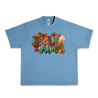 Pebble Blue Fall vibes pumpkins Urban Heavy Tee - NancyCooperArtShop