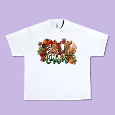 Fall Vibes Pumpkins Urban Heavy Tee Designed By Nancycooperartshop