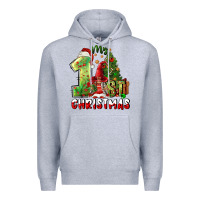 Heather Grey first christmas Premium Hoodie - FaDigitalArtStudio