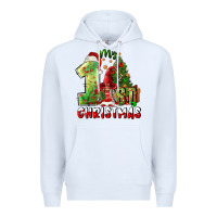 White first christmas Premium Hoodie - FaDigitalArtStudio