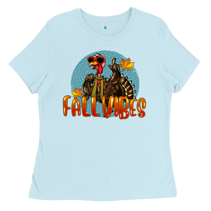 Fall Vibes Turkey Ladies Tee by LillyAllenDesigns | Teevron