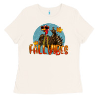 Bone Fall Vibes Turkey Ladies Tee - LillyAllenDesigns