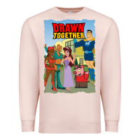 Pale Pink drawn together Premium Sweatshirt - lanVoArt