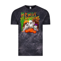 Cloud Black Howdy ghouls Vintage Tee - NancyCooperArtShop