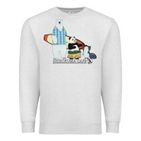 Oatmeal Heather shirokuma cafe Premium Sweatshirt - lanVoArt