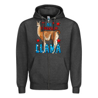 Charcoal Heather All American Lama Zipper Hoodie - LillyAllenDesigns