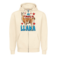 Sandshell All American Lama Zipper Hoodie - LillyAllenDesigns