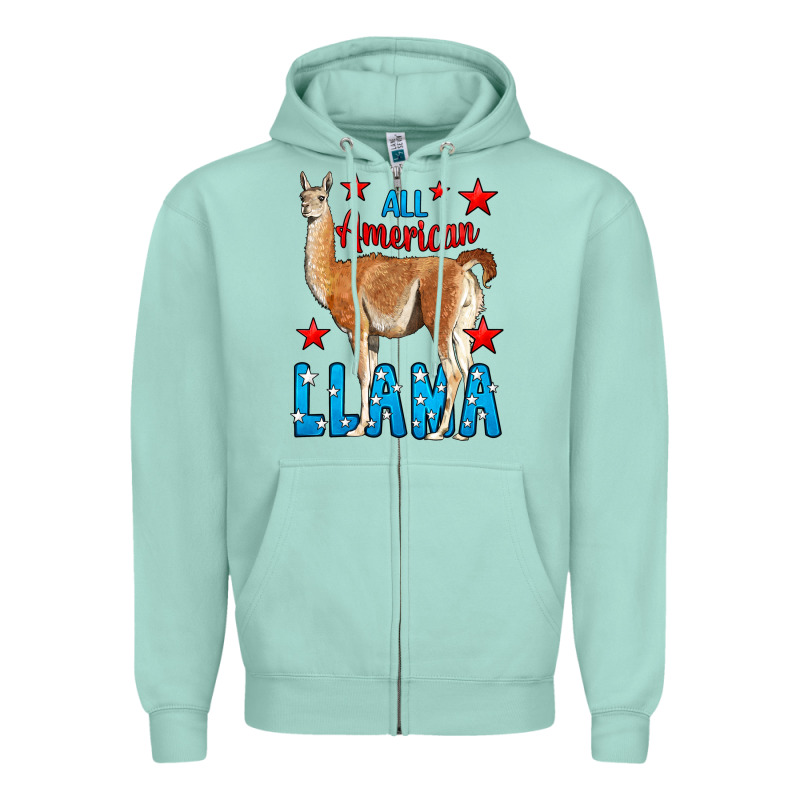 All American Lama Zipper Hoodie by LillyAllenDesigns | Teevron