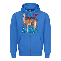 True Royal All American Lama Zipper Hoodie - LillyAllenDesigns