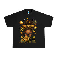 Black 2024 happy new year  afro messy bun Urban Heavy Tee - texasbilliewilder