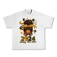 Lunar Rock 2024 happy new year  afro messy bun Urban Heavy Tee - texasbilliewilder