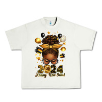 Pistachio 2024 happy new year  afro messy bun Urban Heavy Tee - texasbilliewilder