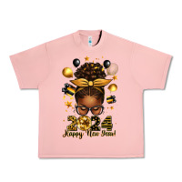 Salmon 2024 happy new year  afro messy bun Urban Heavy Tee - texasbilliewilder