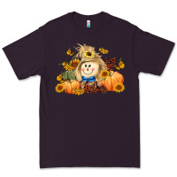 Plum fall scarecrow Premium Tee - LillyAllenDesigns