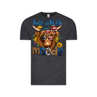 Vintage Black just a little moody 4th of july long haired cow Vintage Tee - Jasminsmagicworld